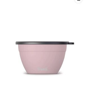 S'well Pink Bowl with Black Lid